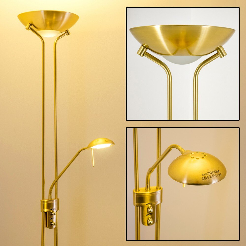 Rom Uplighter LED Messing, 2-lichts main product photo