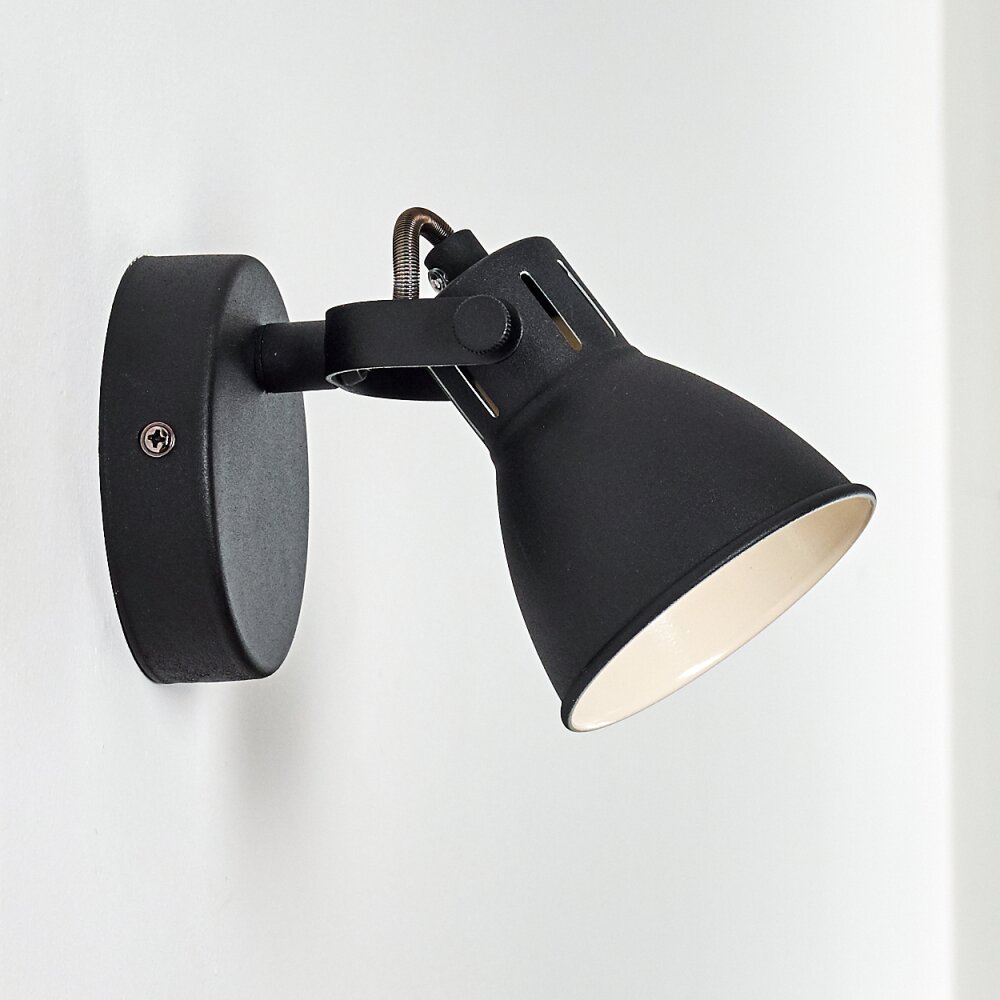 Salinas Muurlamp Zwart, 1-licht