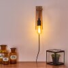 Sunnyvale Muurlamp Bruin, Hout licht, Zwart, 1-licht