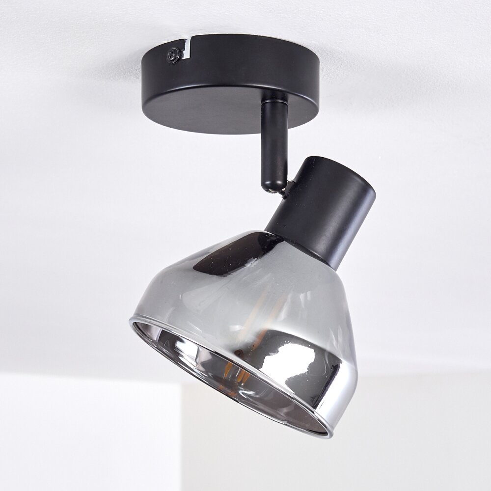 Tyksov Plafondlamp Zwart, 1-licht