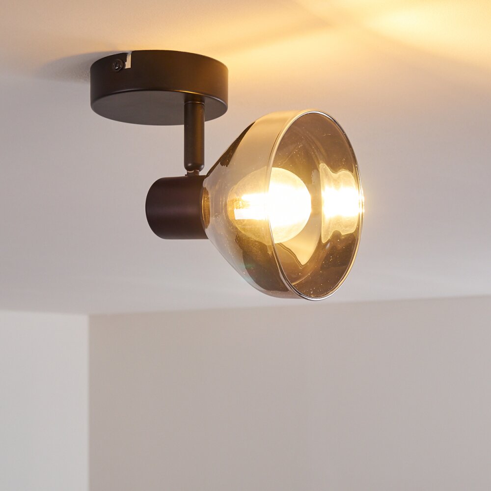 Tyksov Plafondlamp Zwart, 1-licht