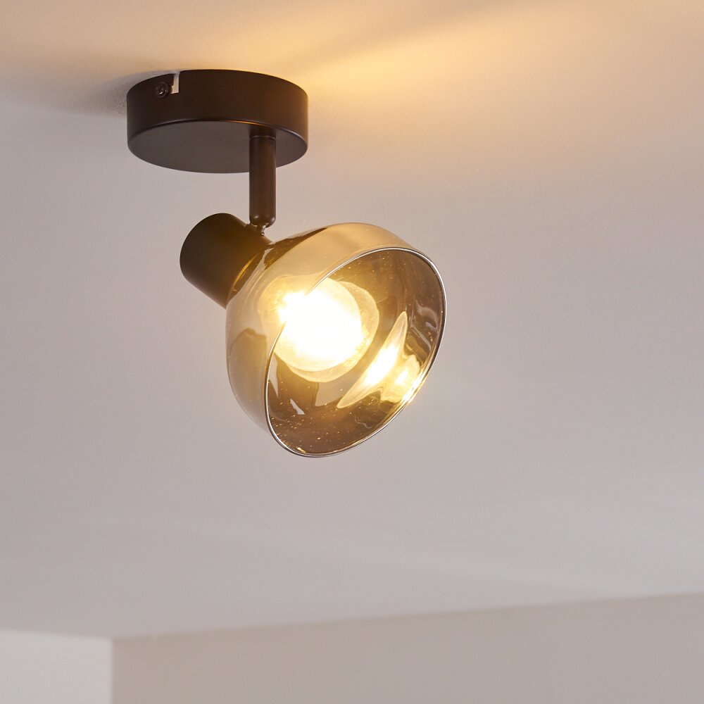 Tyksov Plafondlamp Zwart, 1-licht