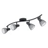 EGLO CAROVIGNO Plafond spot Zwart, 4-lichts