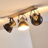 Orny Plafondlamp Antraciet, Hout licht, 3-lichts
