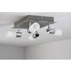 Trio CLAPTON Plafondlamp LED Aluminium, Chroom, roestvrij staal, 4-lichts