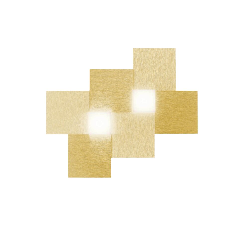 Grossmann CREO Muur en plafond verlichting LED Messing, 2-lichts
