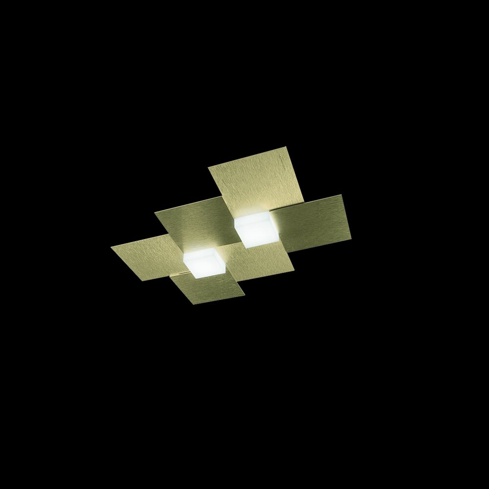 Grossmann CREO Muur en plafond verlichting LED Messing, 2-lichts