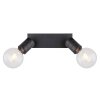 Globo HERMINE Spotlamp Zwart, 2-lichts