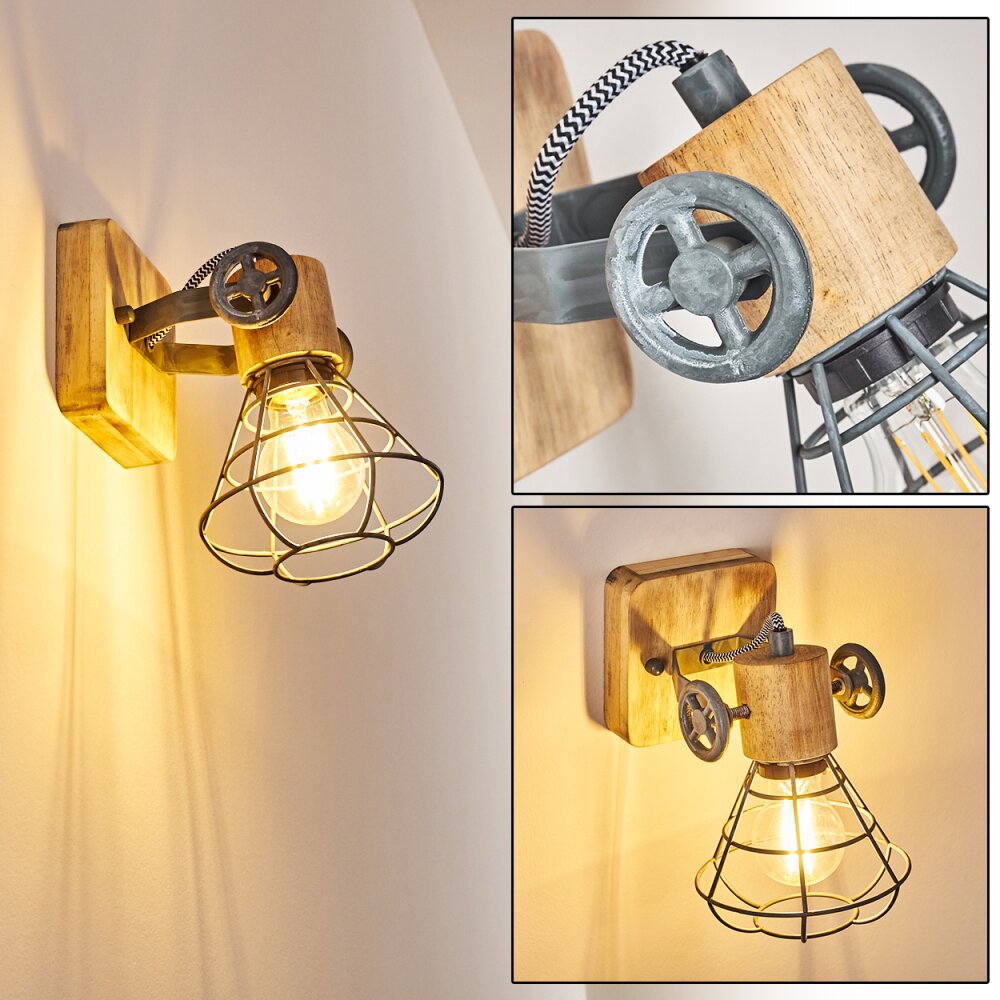Nifun Muurlamp Bruin, Grijs, 1-licht main product photo