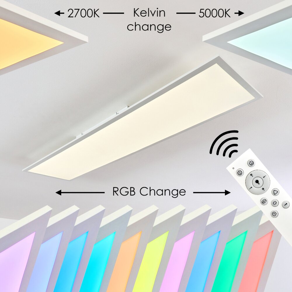Antria Plafondpaneel LED Wit, 1-licht, Afstandsbediening, Kleurwisselaar main product photo