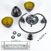 Koppom Plafondlamp Zwart, 3-lichts