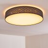 Temuka Plafondlamp LED Zwart, Wit, 1-licht, Afstandsbediening