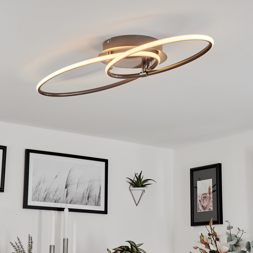Harpeth Plafondlamp LED Nikkel mat, 1-licht