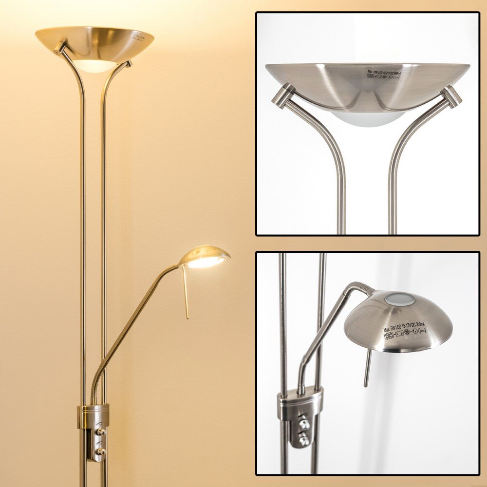 Rom Uplighter LED Nikkel mat, 2-lichts main product photo