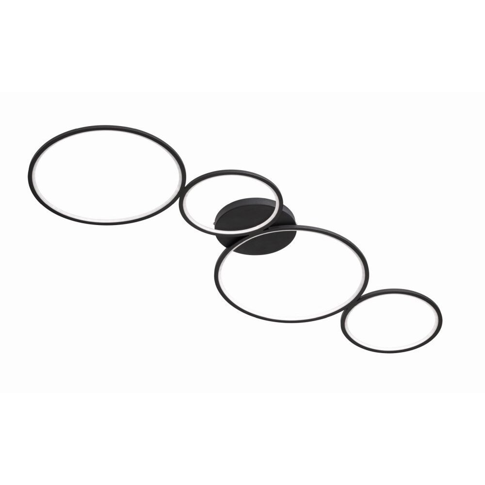 Trio RONDO Plafondlamp LED Zwart, 1-licht main product photo