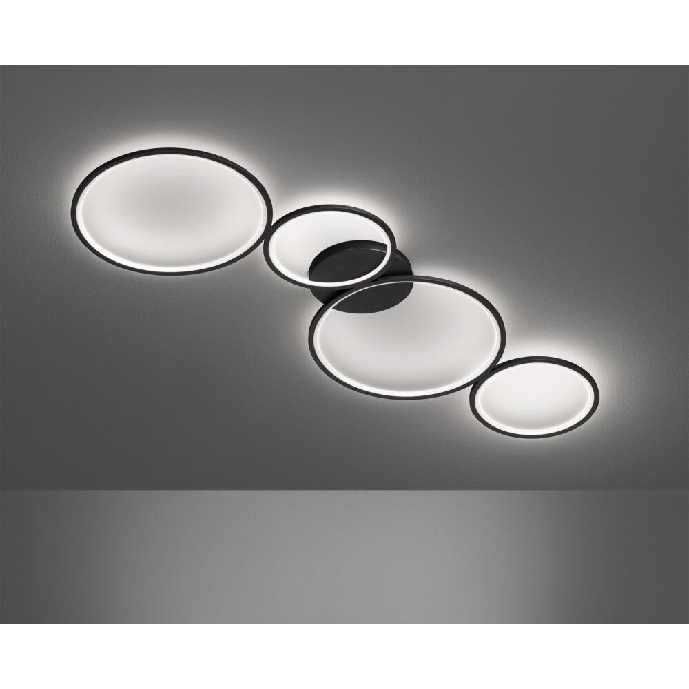 Trio RONDO Plafondlamp LED Zwart, 1-licht