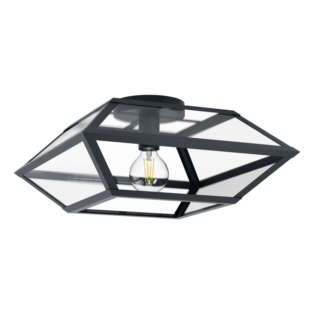 EGLO CASEFABRE Plafondlamp Zwart, 1-licht main product photo