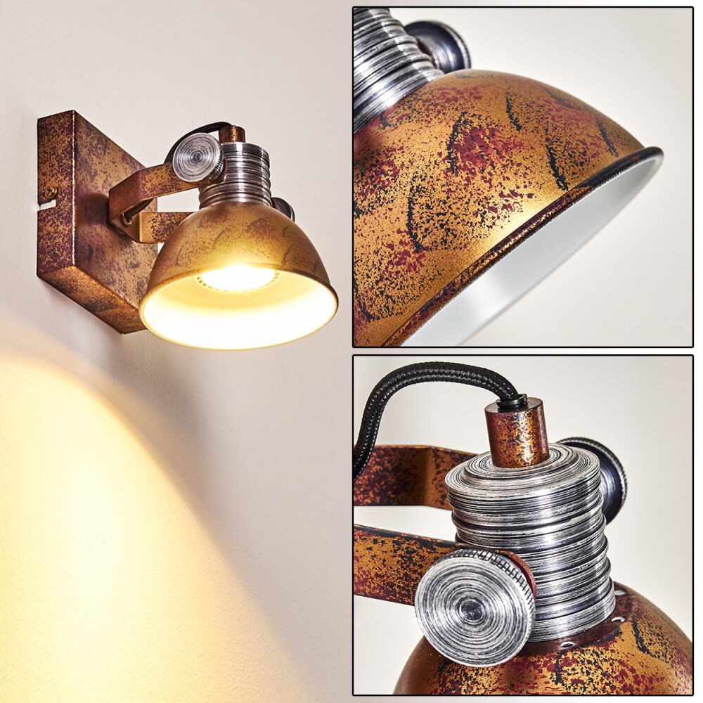 Gudo Muurlamp Roest, Wit, 1-licht main product photo