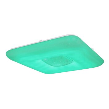 Globo TRYSTAN Plafondlamp LED Wit, 1-licht, Afstandsbediening, Kleurwisselaar