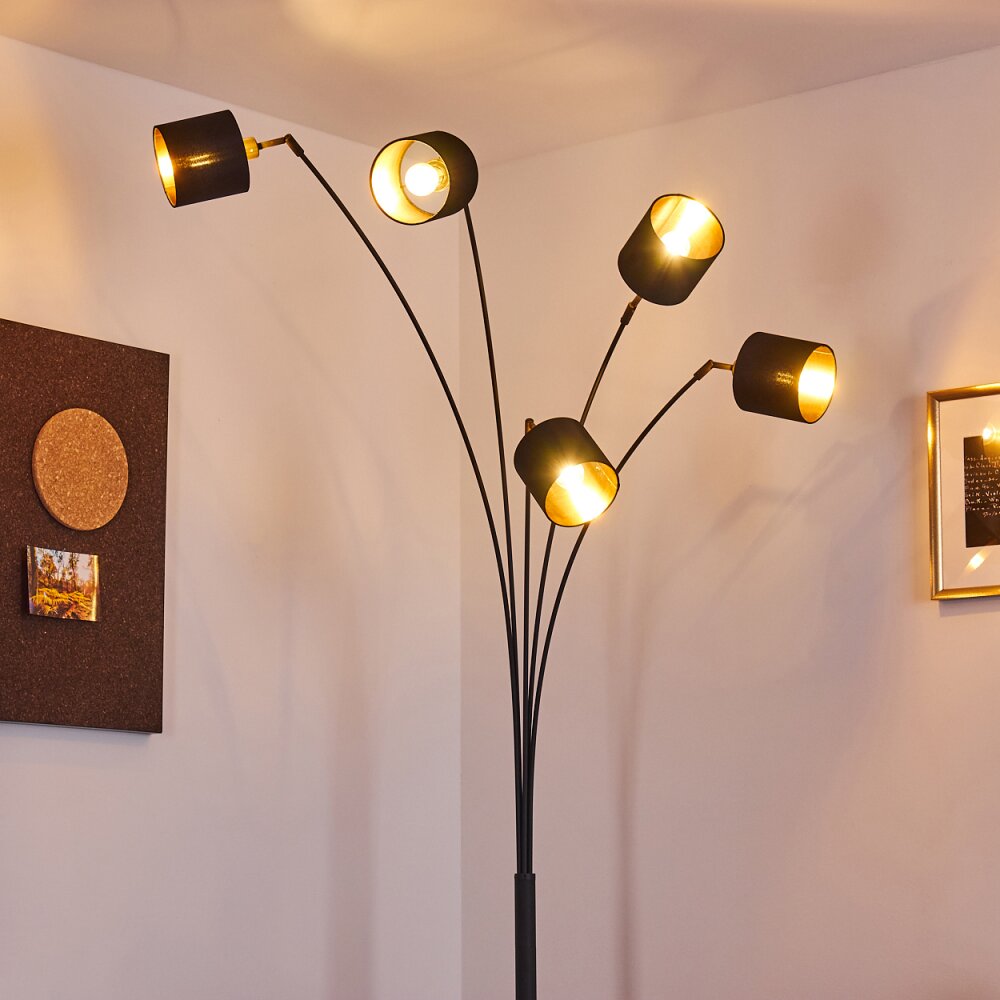 Alsen Staande lamp Zwart, 5-lichts