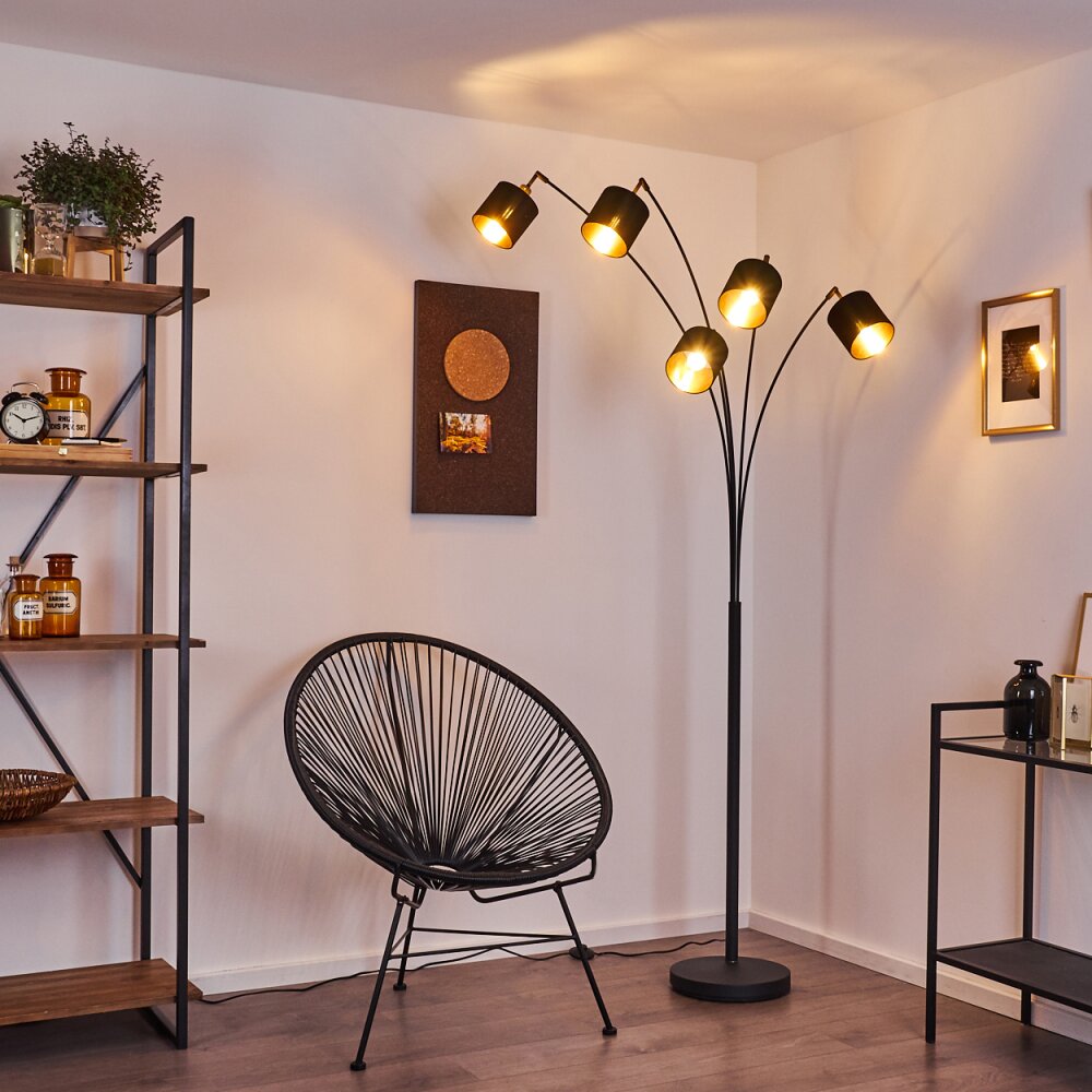 Alsen Staande lamp Zwart, 5-lichts
