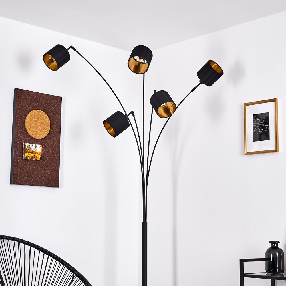 Alsen Staande lamp Zwart, 5-lichts