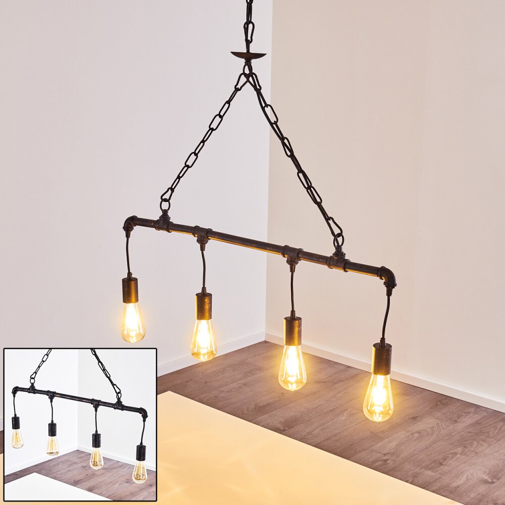Kolyma Hanglamp Roest, Zwart, 4-lichts main product photo