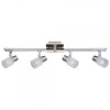 Brilliant Lea Spotbalk plafond Chroom, Wit, 4-lichts