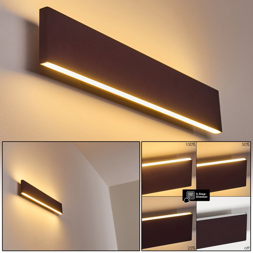 Obion Wandlamp LED Roest, 2-lichts main product photo