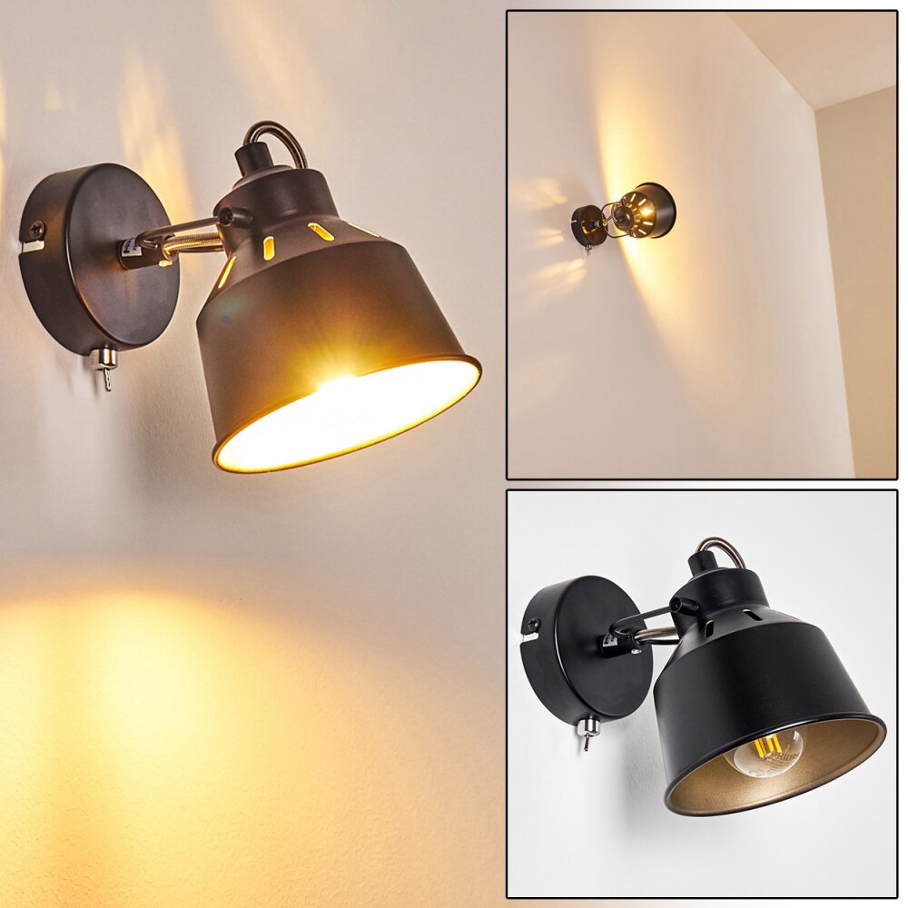 Safari Muurlamp Zwart, 1-licht main product photo