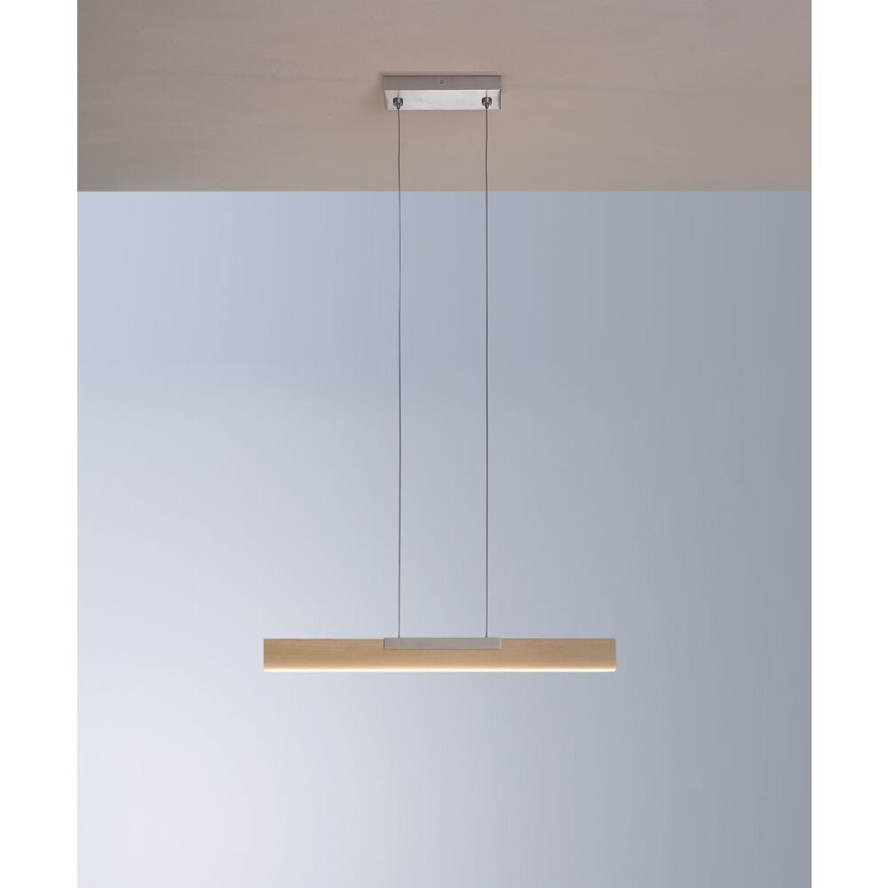 Bopp NANO Hanglamp LED Aluminium, Hout donker, 1-licht main product photo