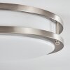 Sora Plafondlamp LED Nikkel mat, Wit, 1-licht