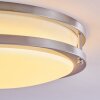 Sora Plafondlamp LED Nikkel mat, Wit, 1-licht