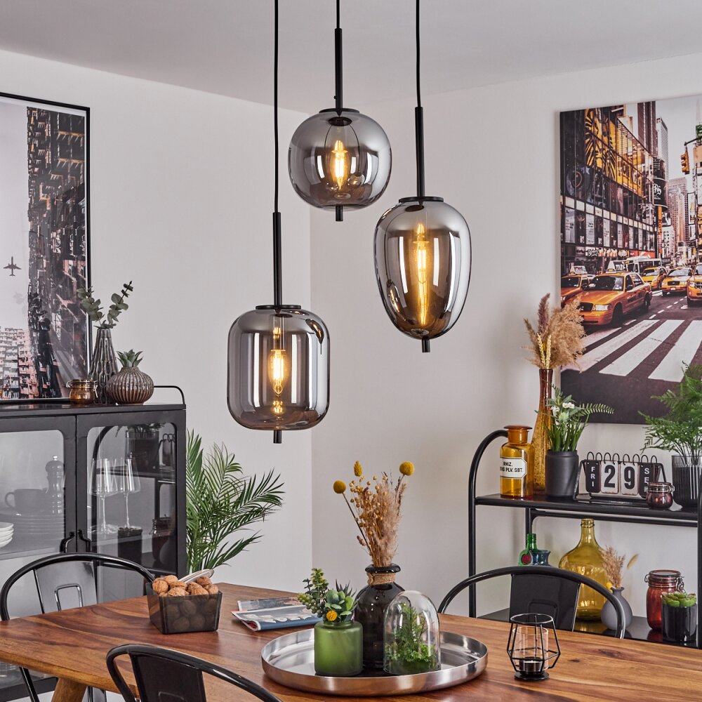 Verbania Hanger Zwart, 3-lichts main product photo