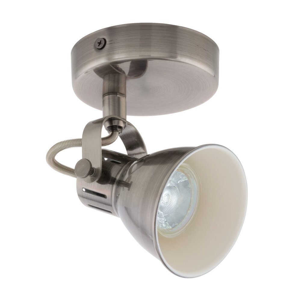 Eglo SERAS Spot LED Donkerbruin, Nikkel mat, Roze, 1-licht main product photo
