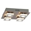 Brilliant Transit Plafondlamp LED Nikkel mat, 4-lichts