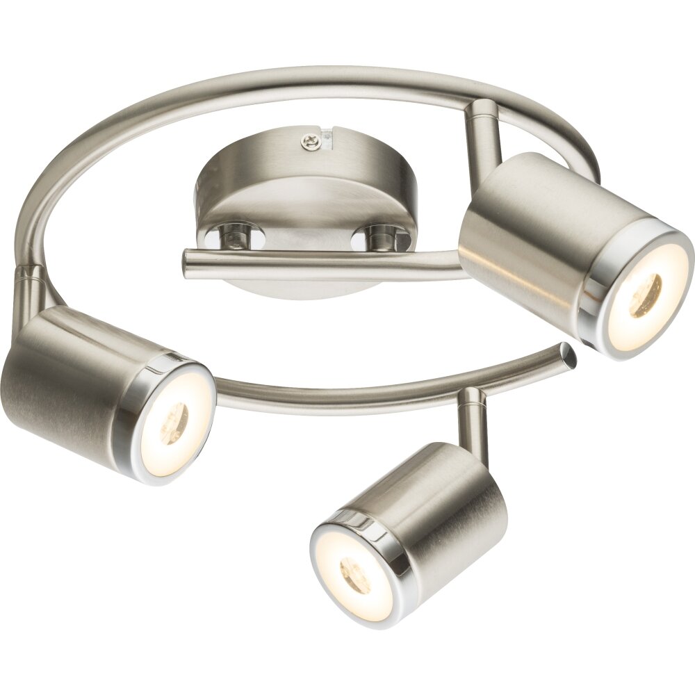 Globo COMORE Spot lamp spiraal LED Nikkel mat, 3-lichts main product photo