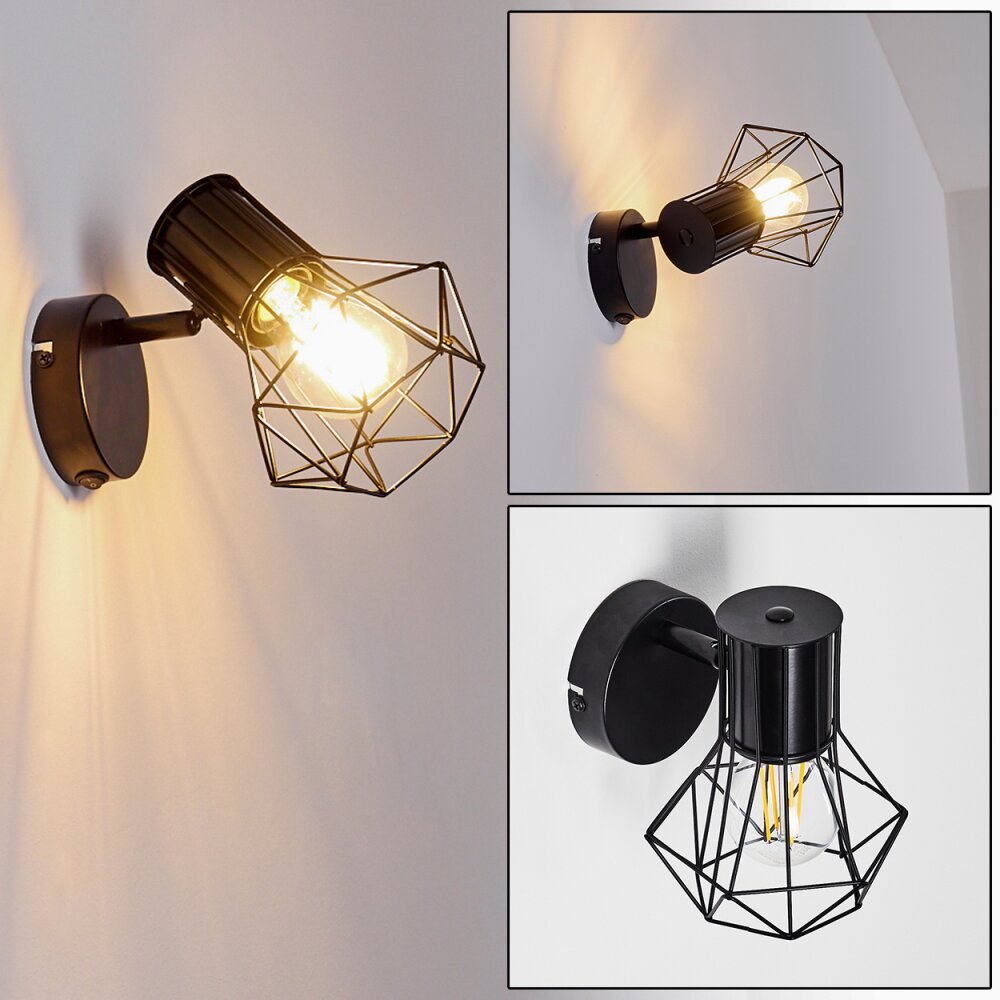 Bardhaman Muurlamp Zwart, 1-licht main product photo