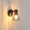Errested Muurlamp Hout donker, Zwart, 1-licht Errested Muurlamp Hout donker, Zwart, 1-licht