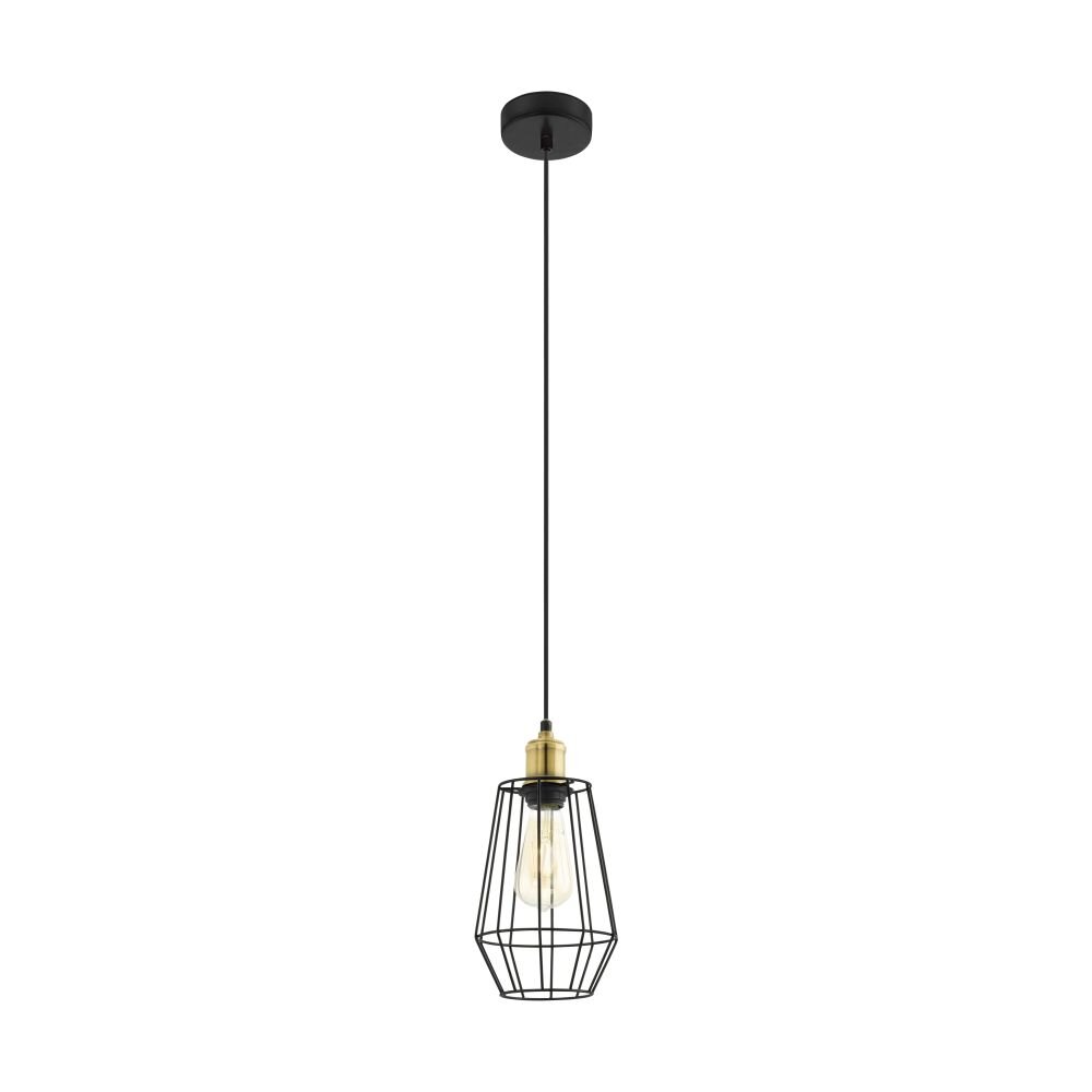 Eglo DENHAM Hanger Gebrandschilderd, Zwart, 1-licht main product photo