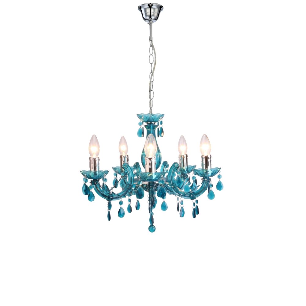 Globo Cuimbra II Luster Zwart, 5-lichts