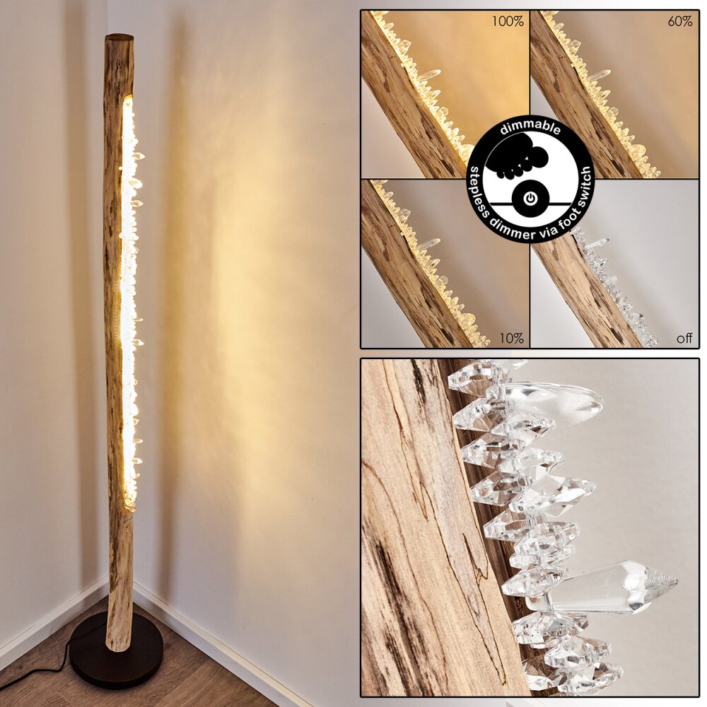 Bansberia Staande lamp LED Hout licht, Zwart, 1-licht main product photo