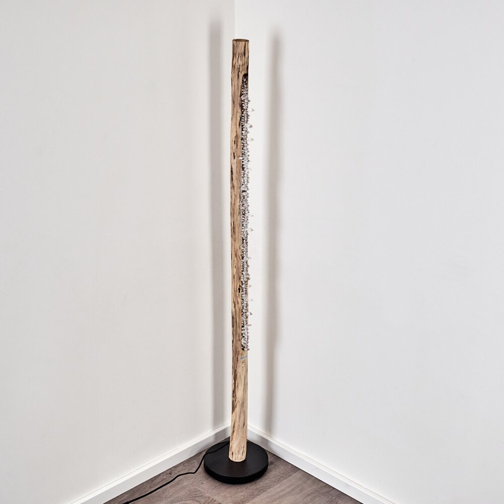Bansberia Staande lamp LED Hout licht, Zwart, 1-licht