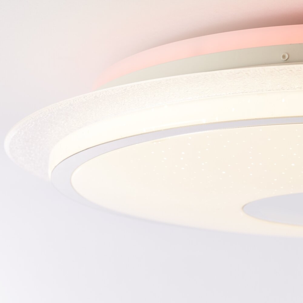 Brilliant Viktor Plafondlamp LED Zilver, Wit, 1-licht, Afstandsbediening, Kleurwisselaar