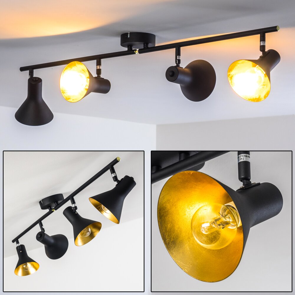 Mavas Plafondlamp Zwart, 4-lichts main product photo