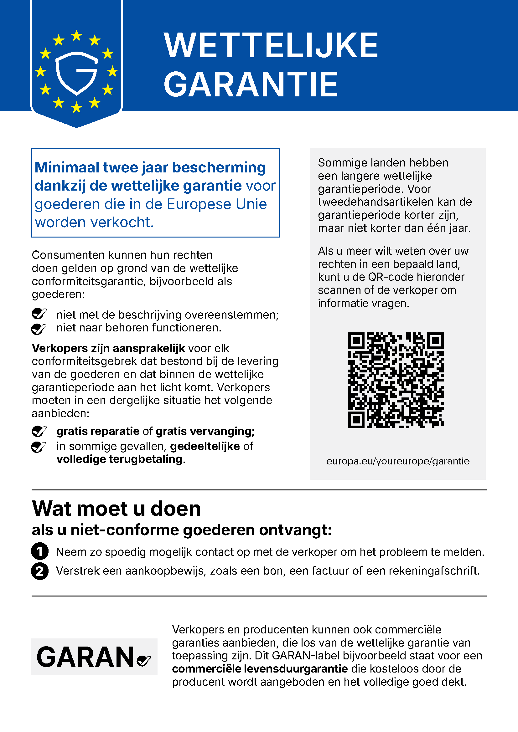 EU legal guarantee notice